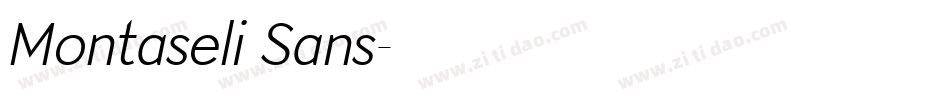Montaseli Sans字体转换
